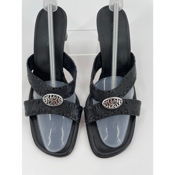 Brighton Tamijo Croc Wedge Heels, Black, Sz. 9 1/2 M, Casual Office Career - Picture 3 of 10